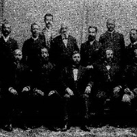 Frederick Douglass and fourteen men, c. 1892